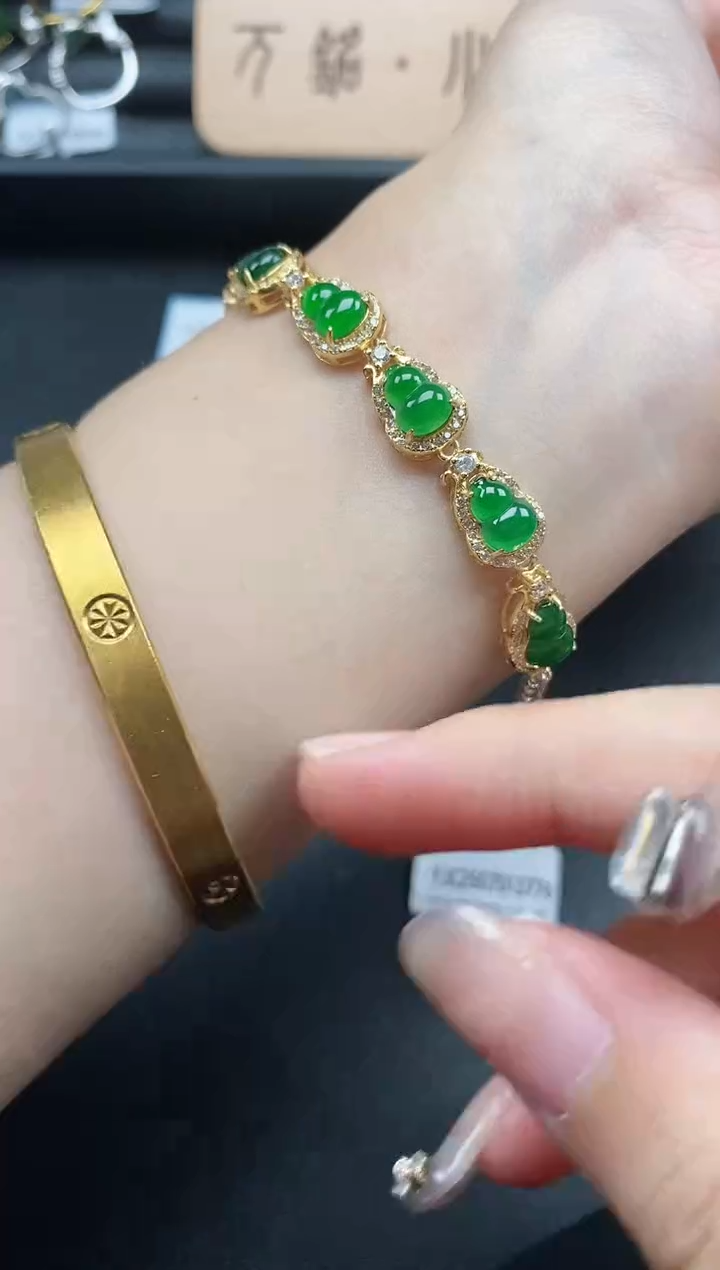 翡翠戒指银S925镶嵌5151-1