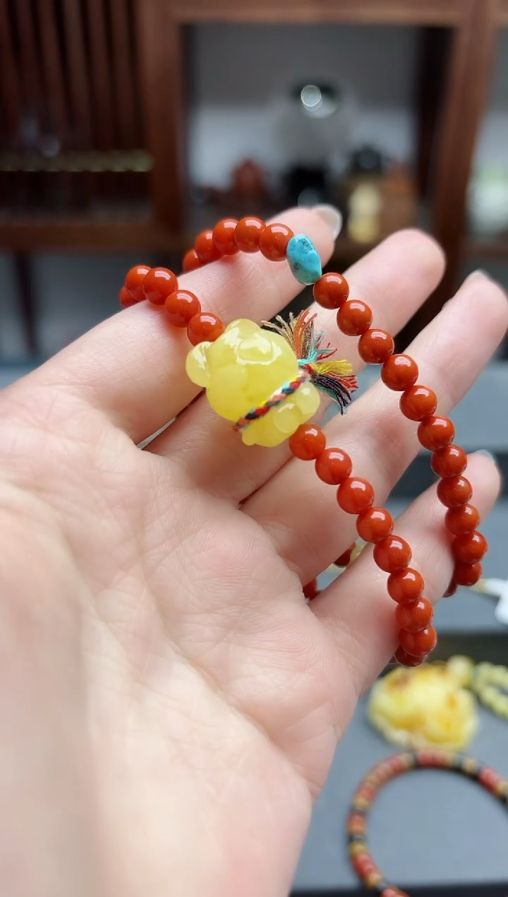 【闪购商品】南红玛瑙手串未镶嵌南红多宝双圈*1 LX
