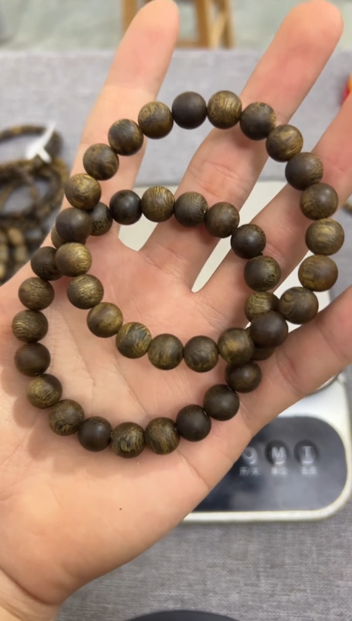 【闪购商品】沉香手串09圆珠单圈7克+ 多样性发其一