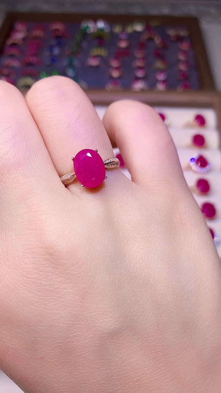 【闪购商品】红宝石戒指银S925镶嵌....