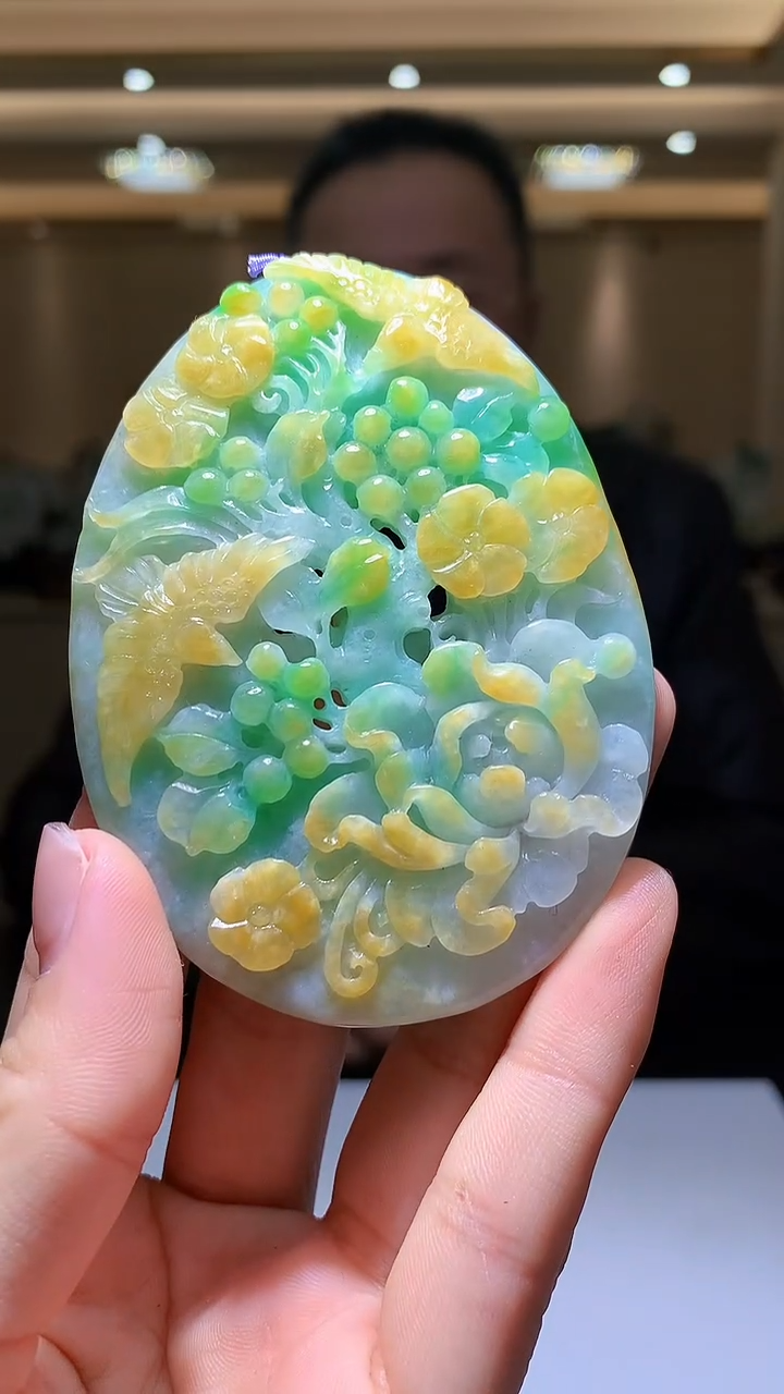 【闪购商品】定制翡翠未镶嵌1089hm-毛货挂件43