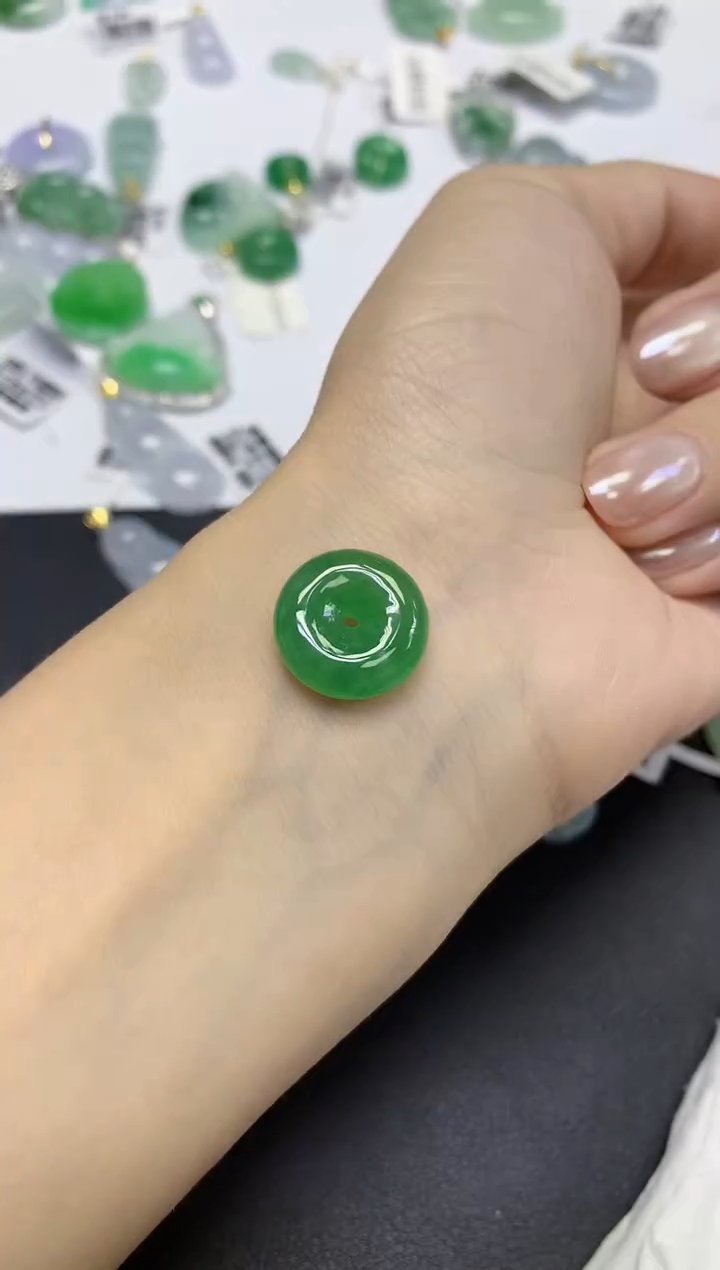 颈饰未镶嵌翡翠天然缅甸翡翠A货百元以上9元证书费自理