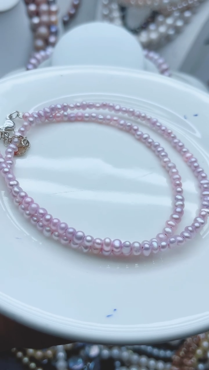 【闪购商品】淡水珍珠颈饰钛钢1