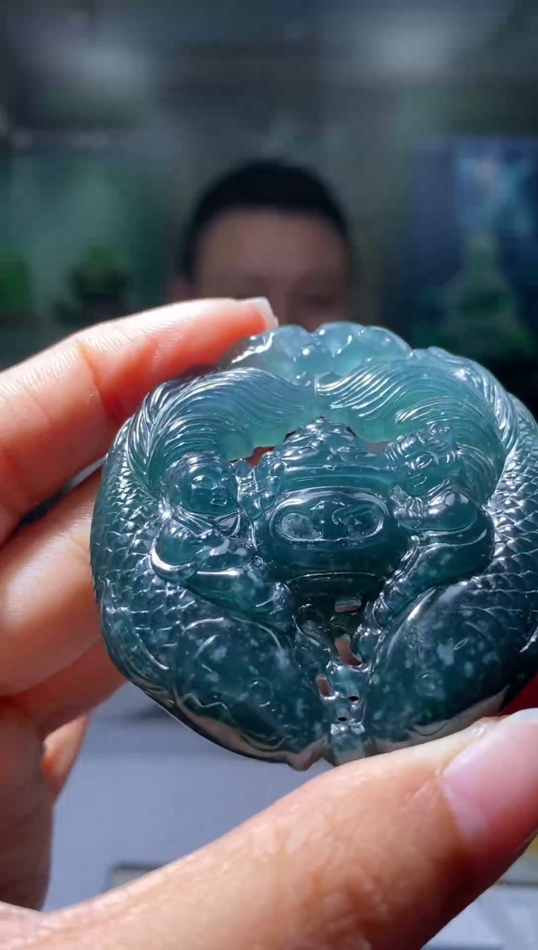 未镶嵌定制翡翠KK翡翠毛货吊坠-12