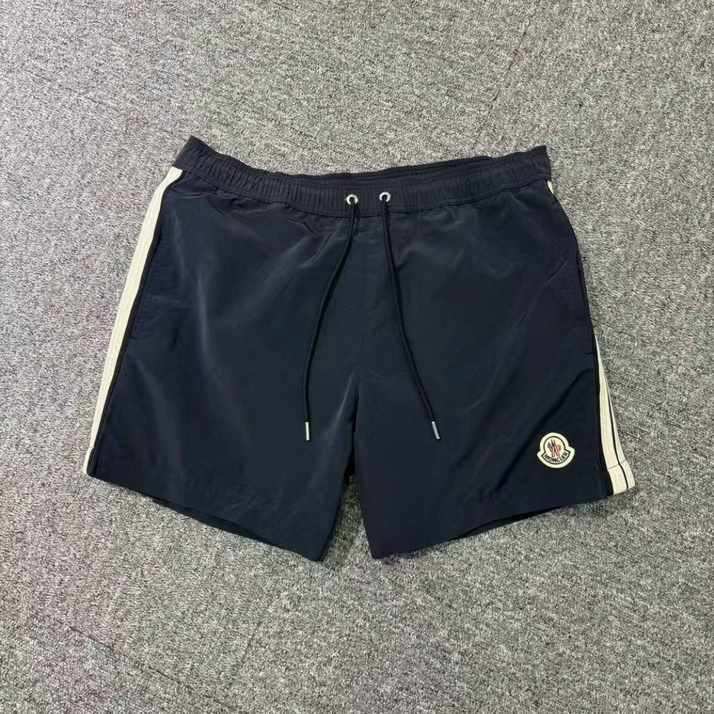 全新未使用Moncler盟可睐 2C00012 男白色织带蓝色短裤沙滩裤泳裤