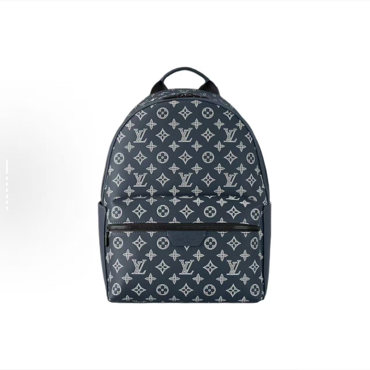 99新 LouisVuitton/路易威登 Discovery墨蓝老花压纹双肩包 