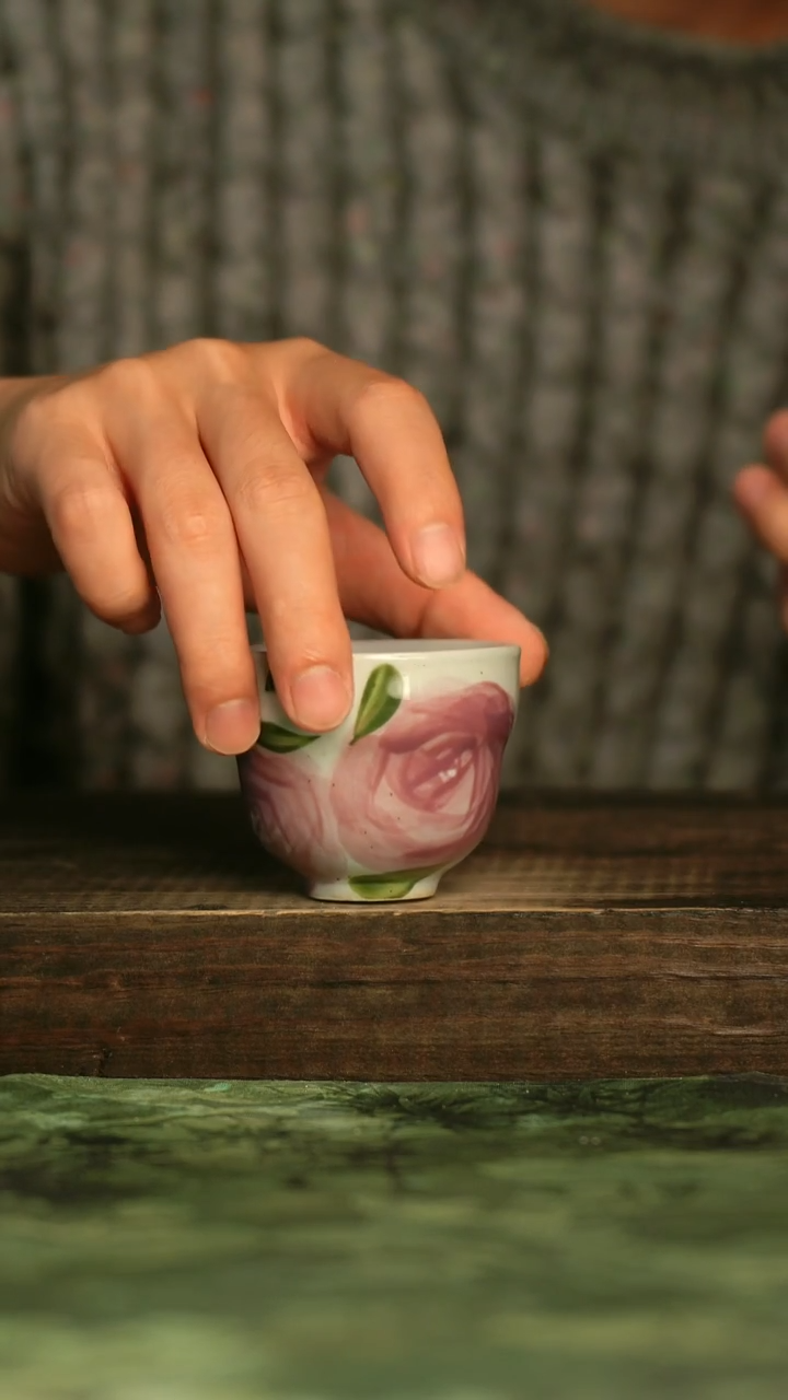 陶瓷青诗集手工手绘瓷器