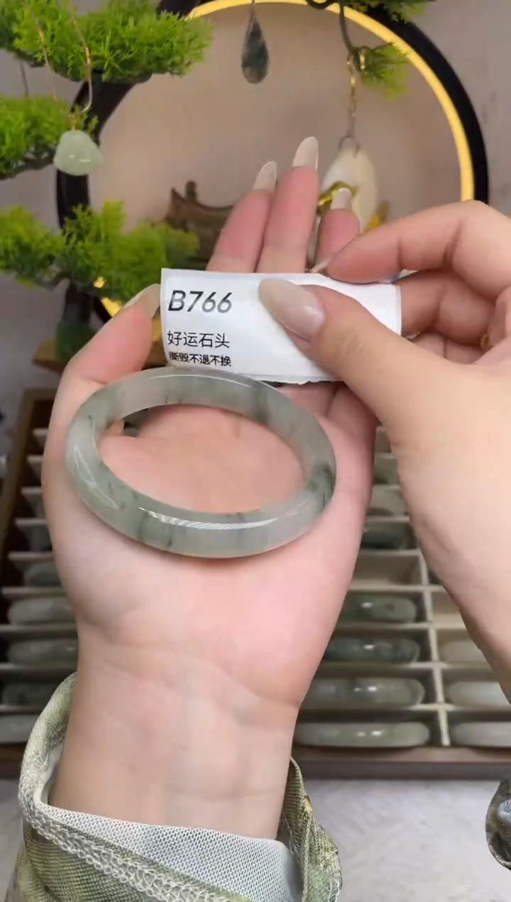未镶嵌手镯石英质玉B766