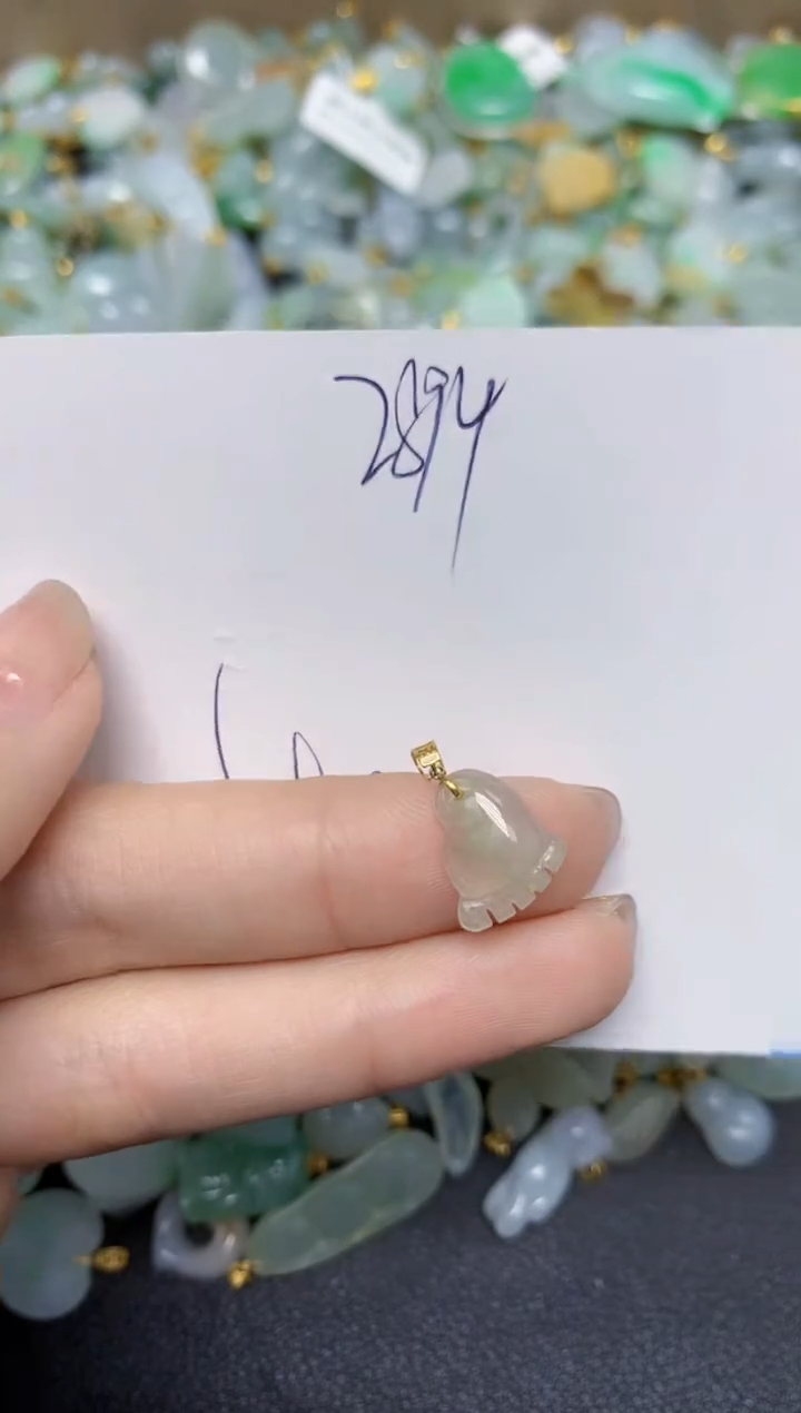 【闪购商品】翡翠颈饰18K金镶嵌 天然翡翠A货