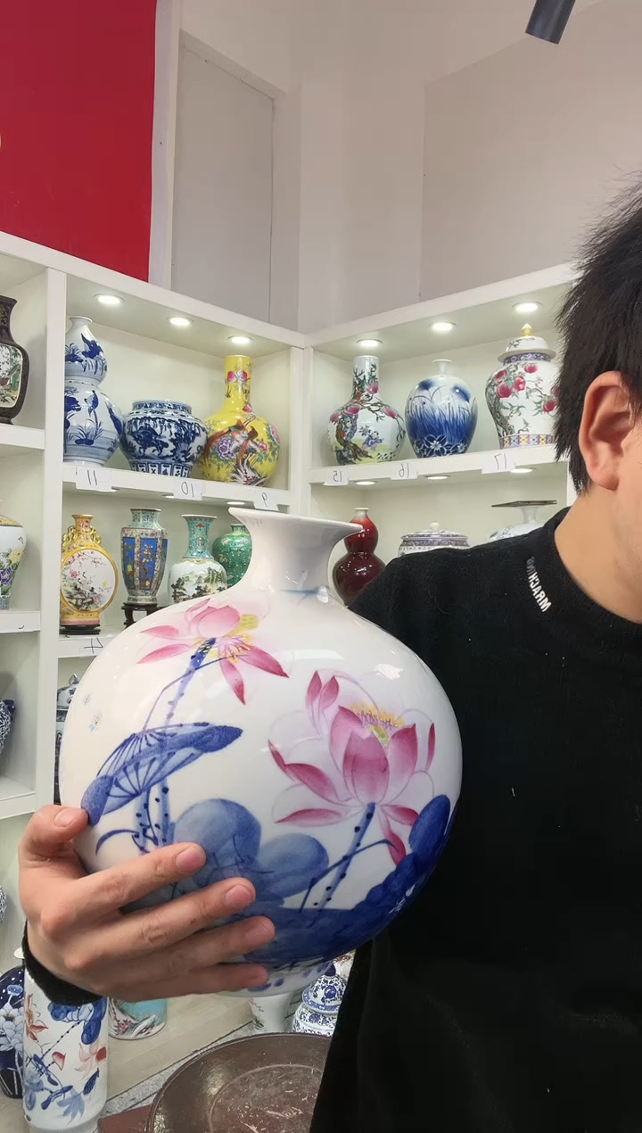 【闪购商品】陶瓷景德镇高温陶瓷摆件花瓶