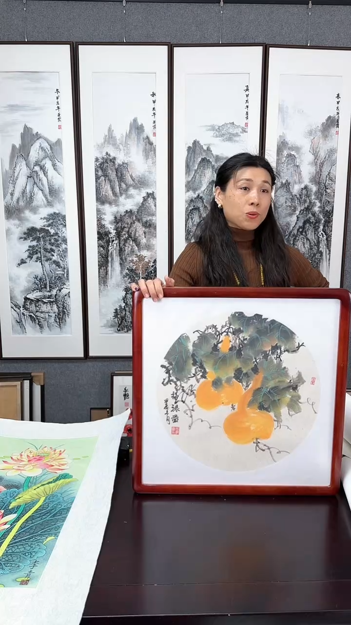 【闪购商品】国画葫芦实木装裱