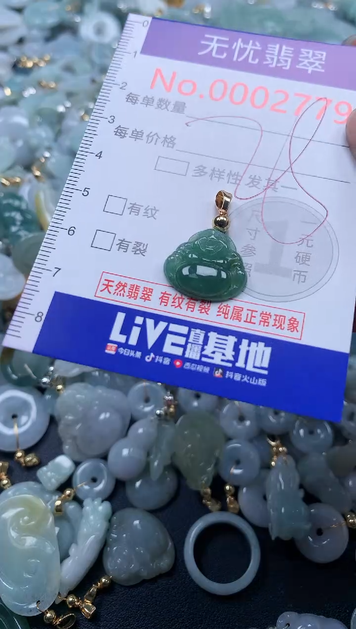 翡翠未镶嵌吊坠(不含链)2779