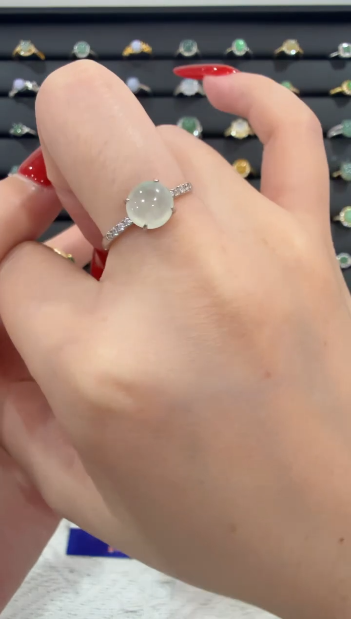 银S925镶嵌戒指翡翠135