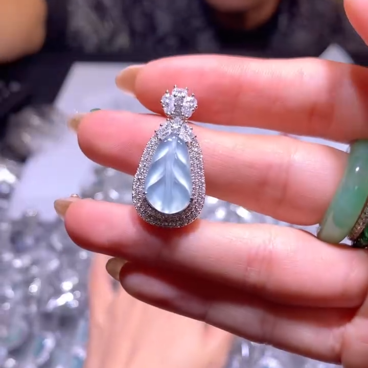 【逍遥严选】天然A货翡翠叶子吊坠*2908/555/多样性发/1件