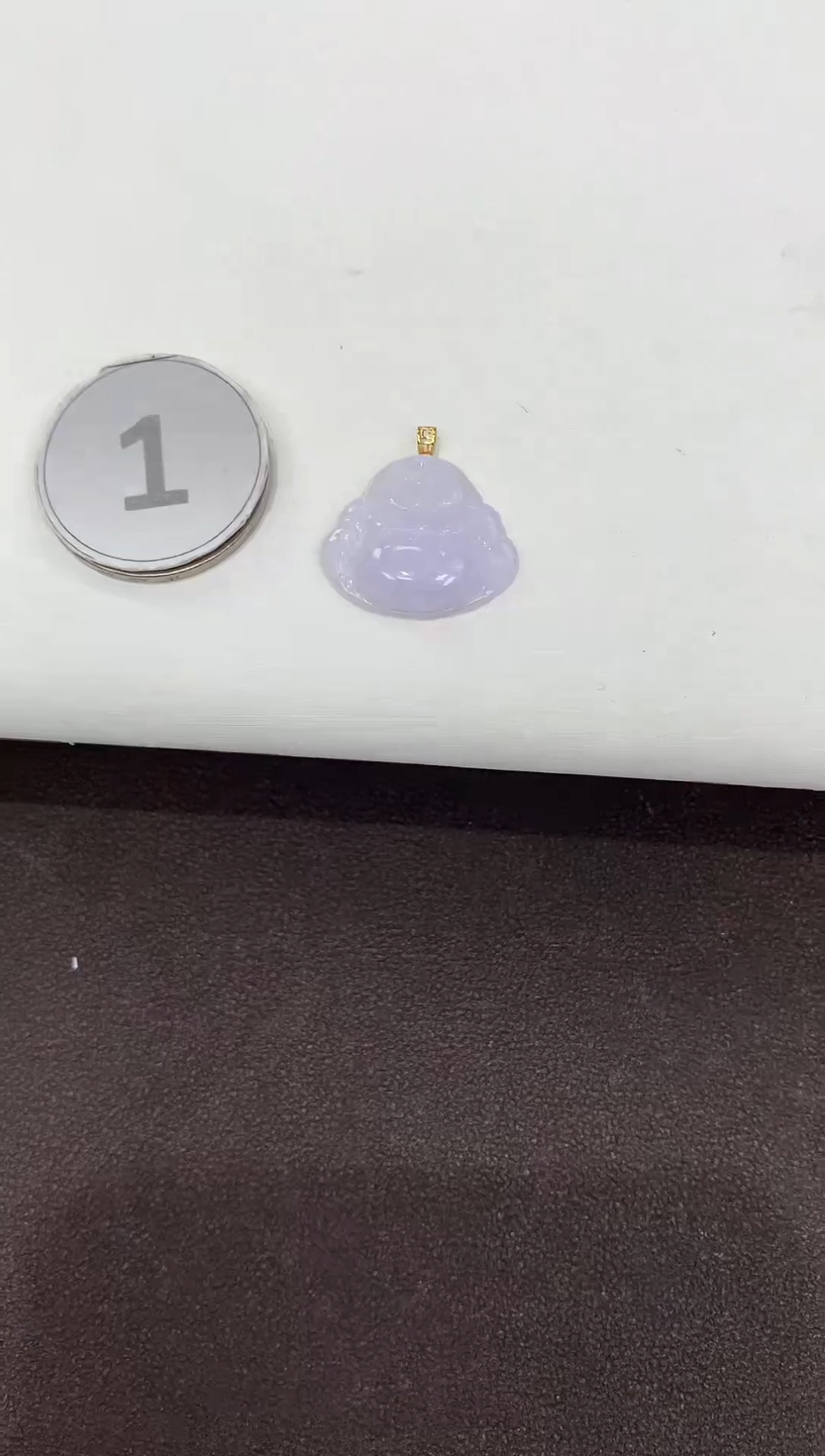 颈饰18K金镶嵌翡翠天然缅甸a货翡翠