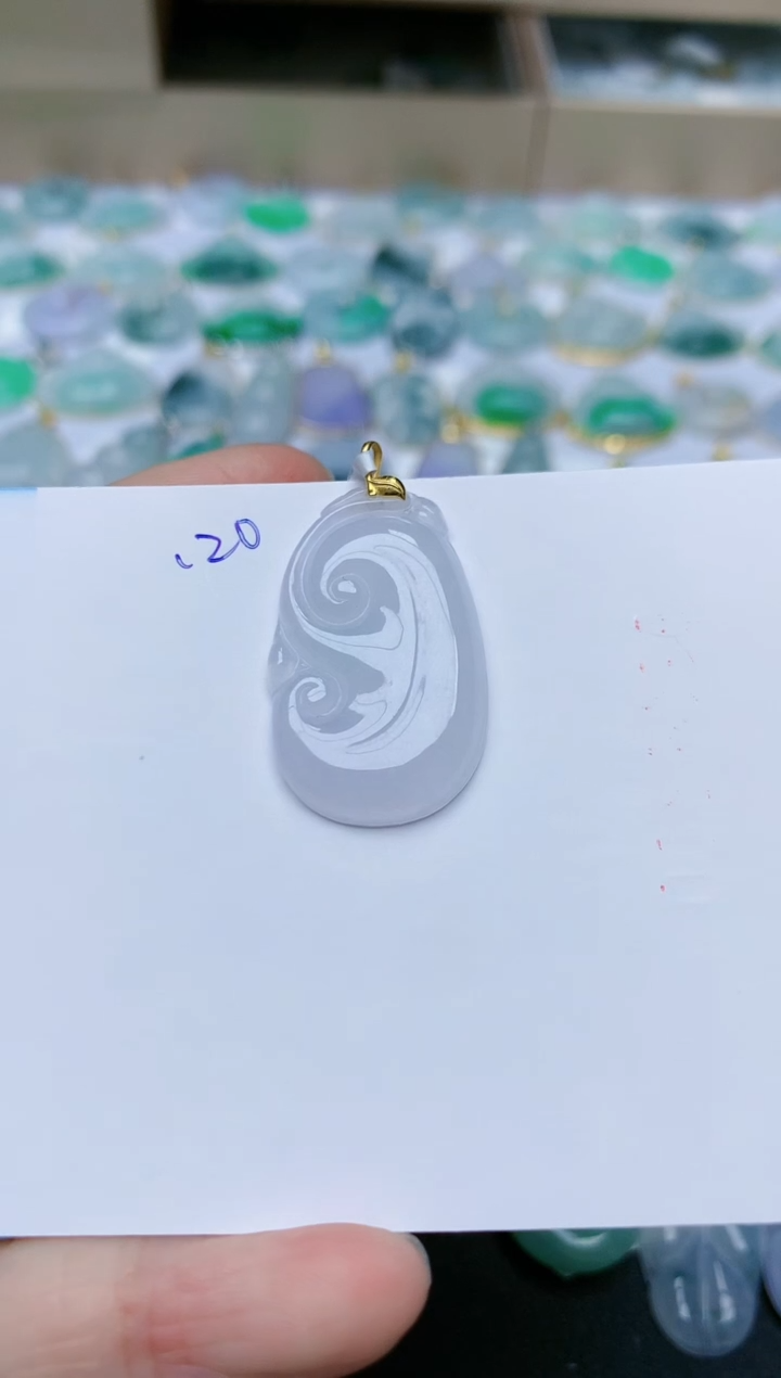 【闪购商品】翡翠颈饰18K金镶嵌天然翡翠A货    