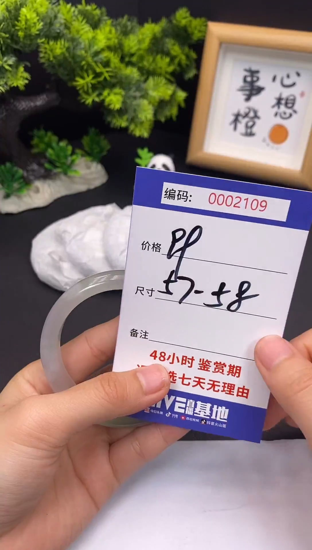 未镶嵌手镯翡翠0002109