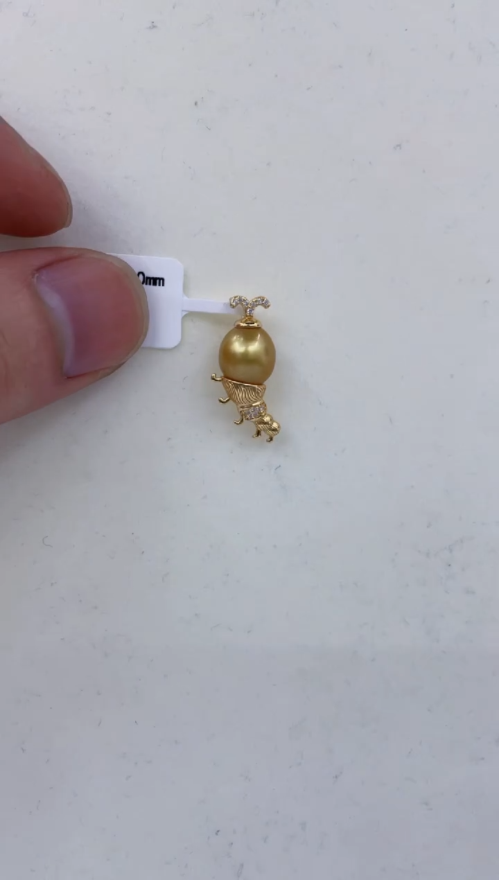 银S925镶嵌颈饰海水珍珠  