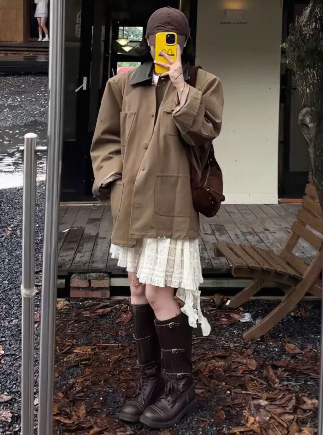 【GFHG专属】时尚宽松翻领休闲外套