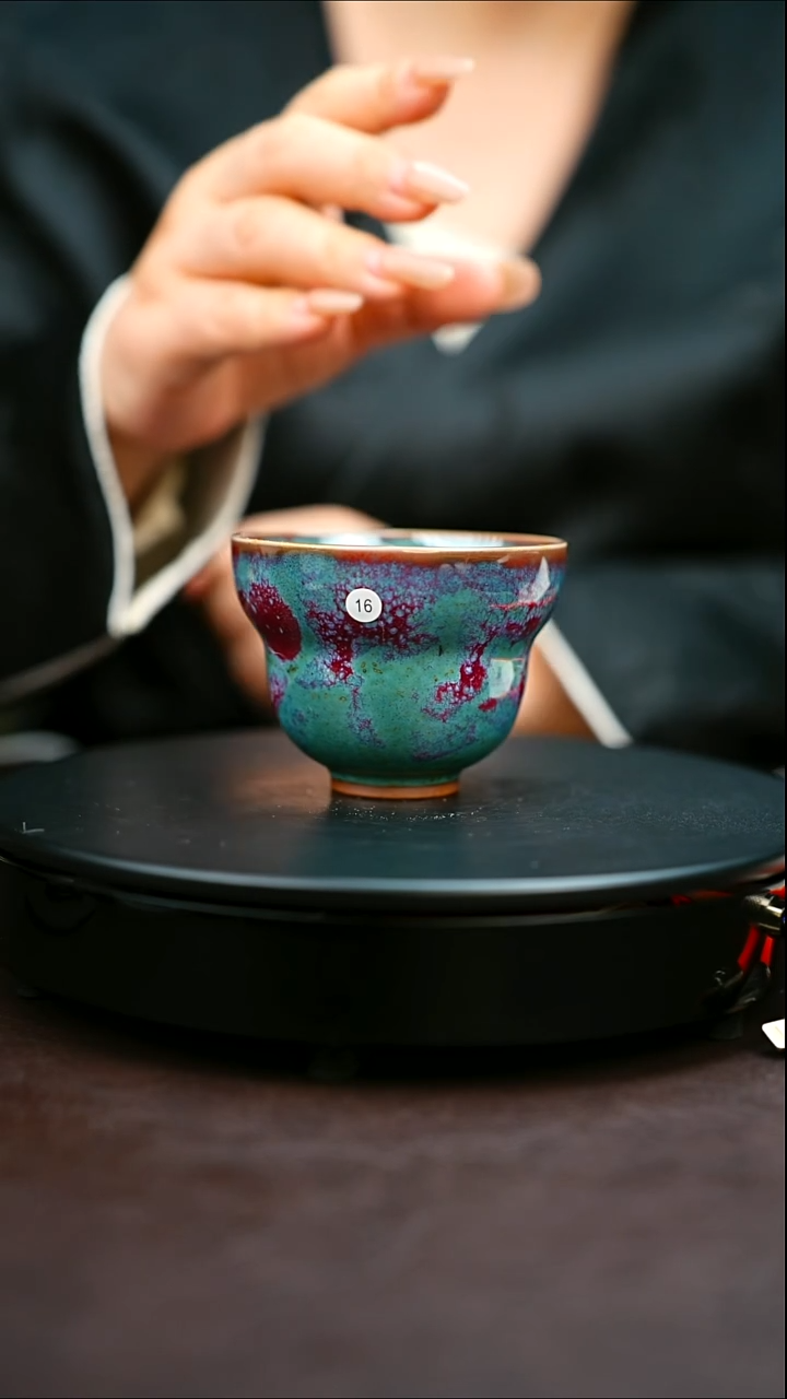 16#原矿钧瓷炉钧釉福禄杯