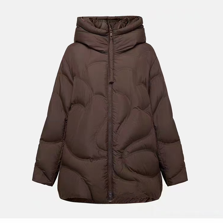GXO 25冬新款女装 鹅绒立领连帽轻薄泡芙羽绒服WT0147