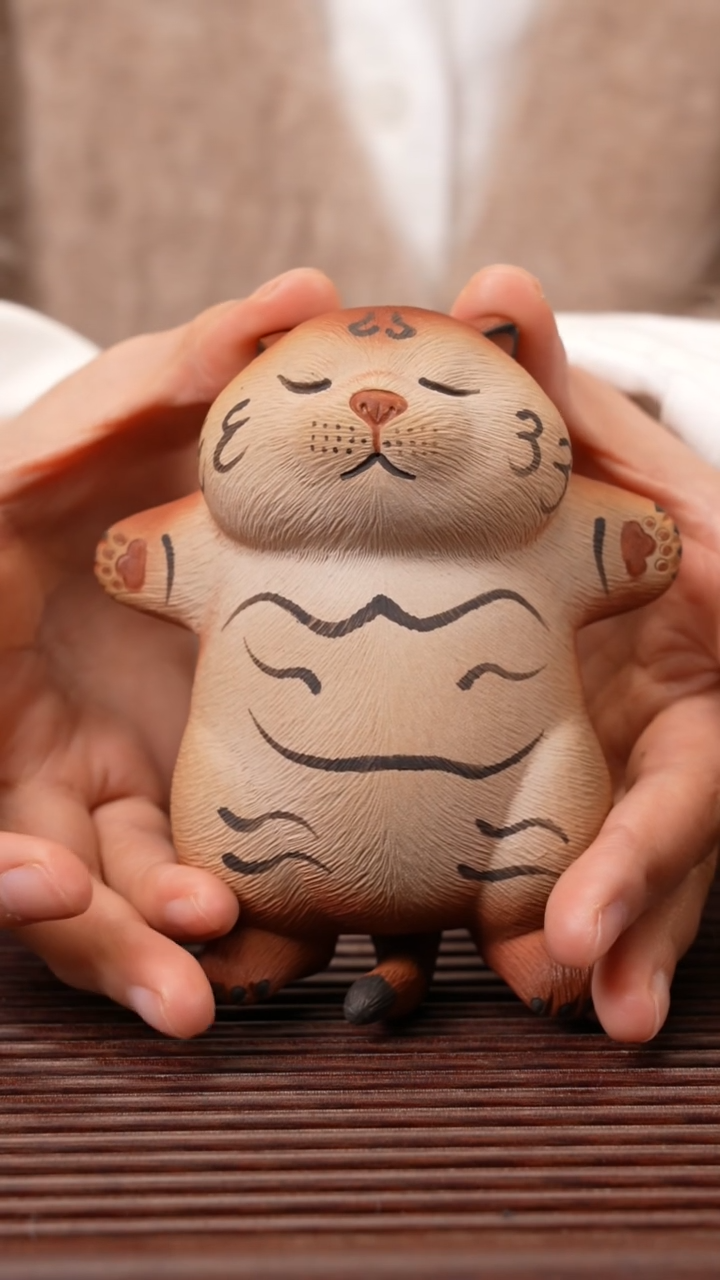 【闪购商品】紫砂茶宠躺平萌虎