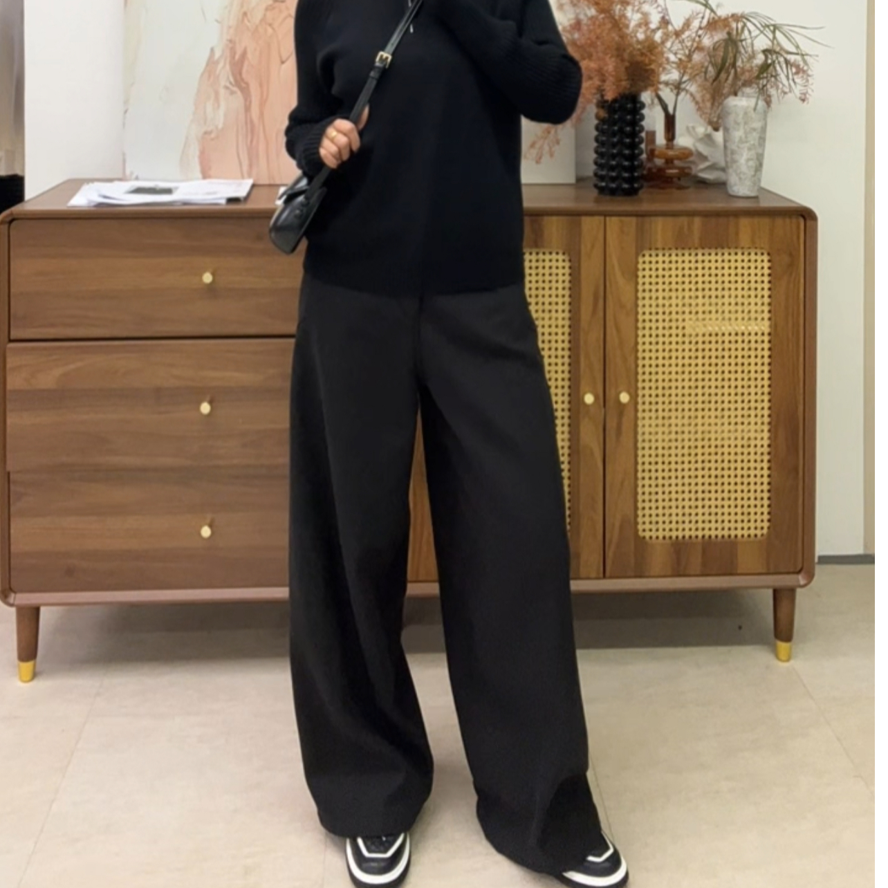 UA宽松显瘦阔腿弯刀裤18318