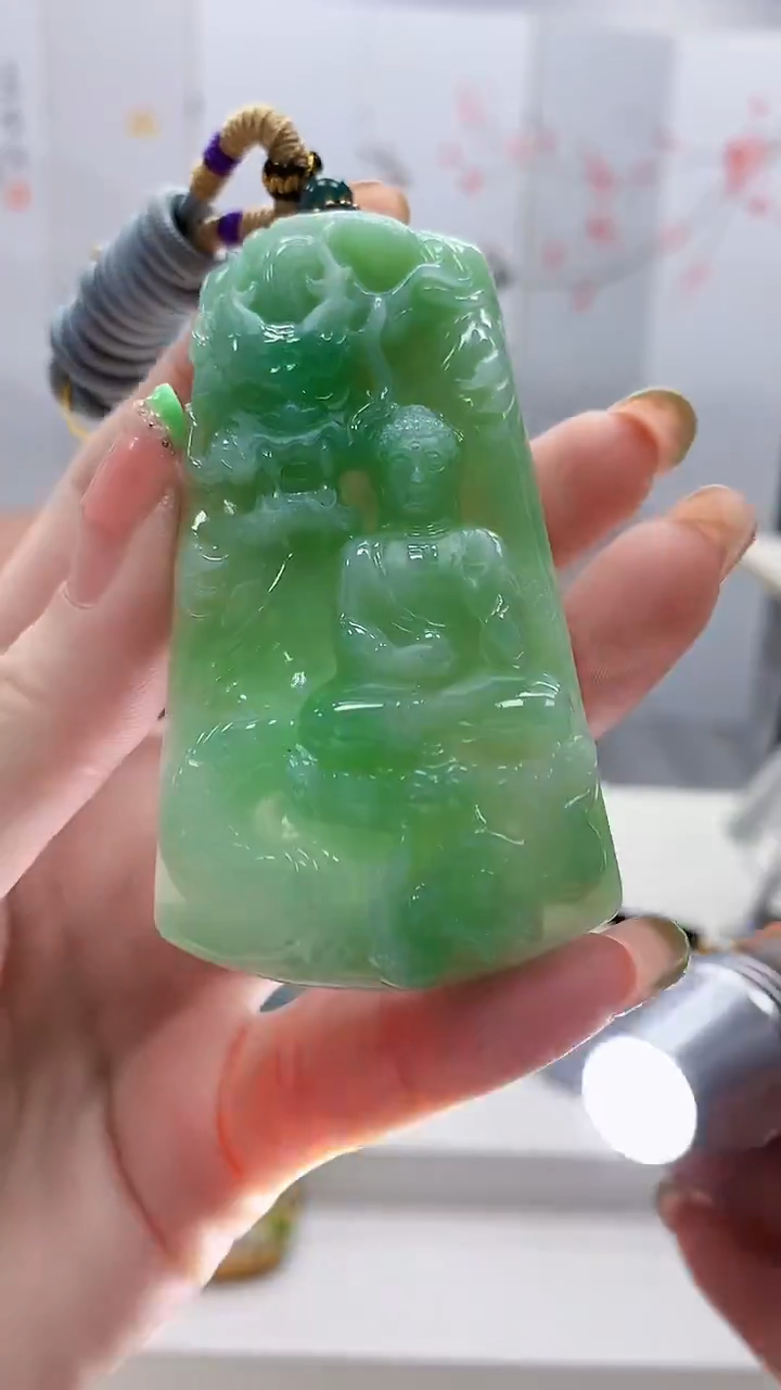 未镶嵌定制翡翠5060ry-毛货挂件117