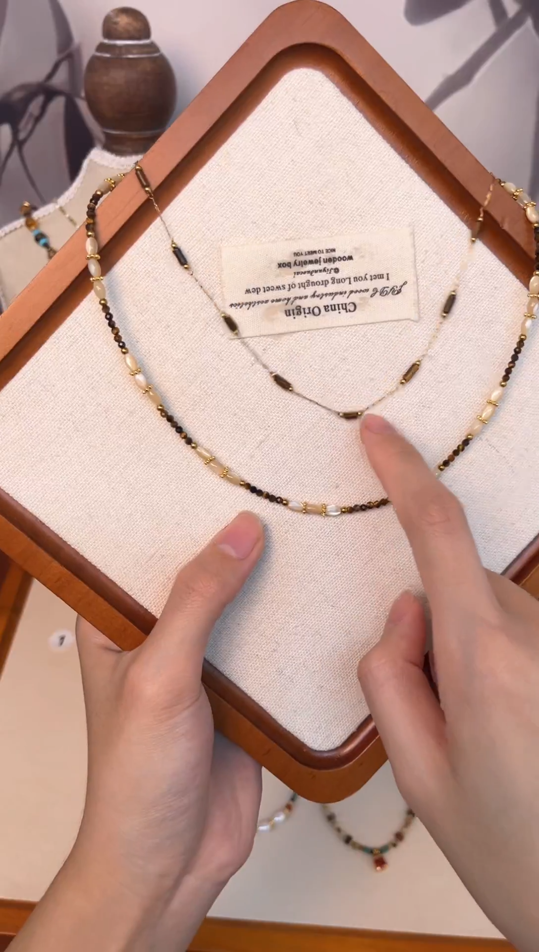 项链钛钢石英质玉2号