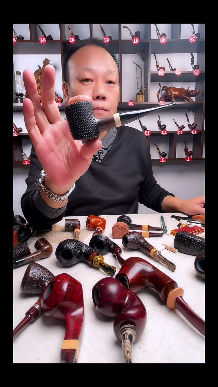 意大利石楠木手工打磨烟斗