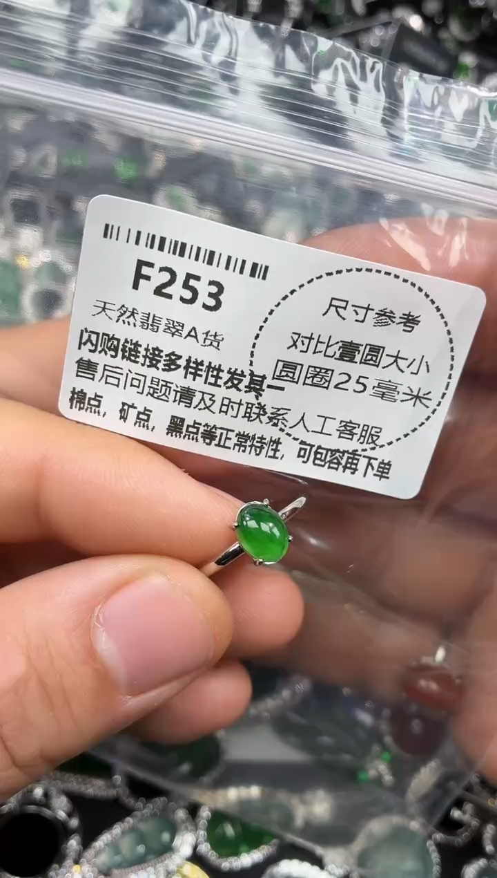 颈饰未镶嵌翡翠F253戒指 尾货