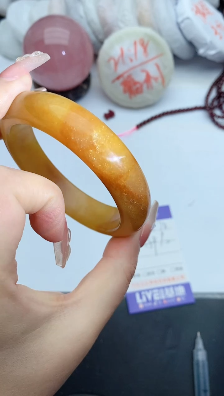 【闪购商品】石英质玉手镯未镶嵌F74+59/60