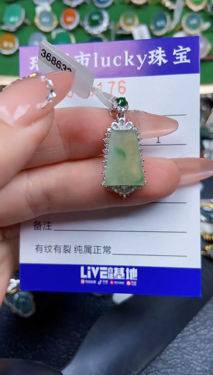 【闪购商品】翡翠颈饰银S925镶嵌0176