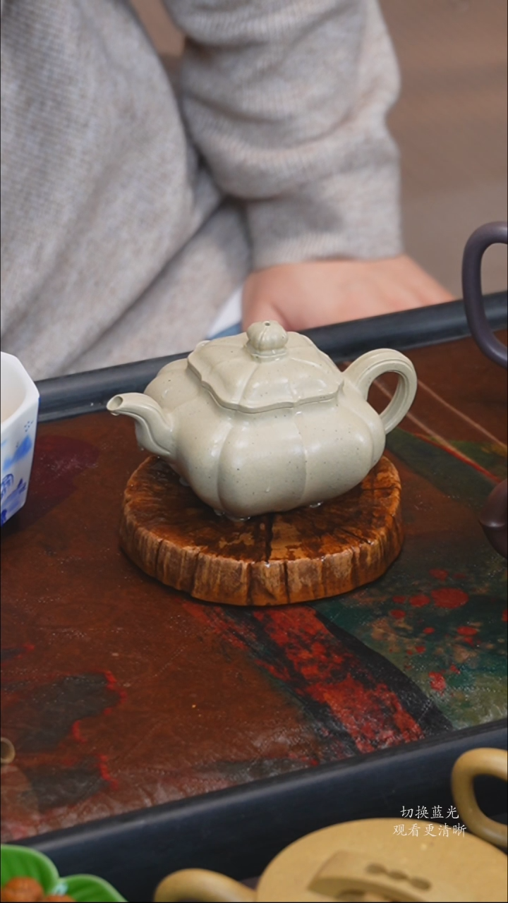 【闪购商品】紫砂茶壶高温本绿|四方传炉|110CC