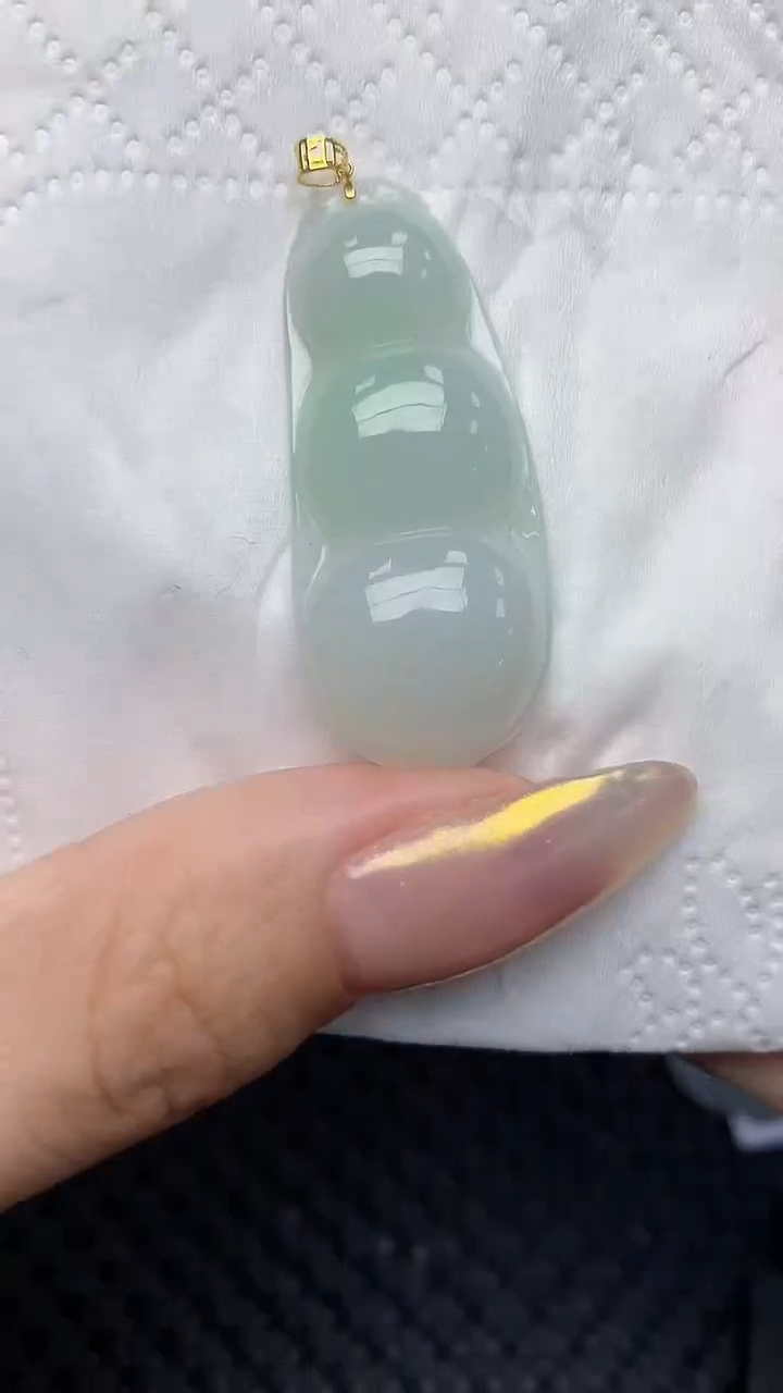 【闪购商品】翡翠颈饰18K金镶嵌天然翡翠A货