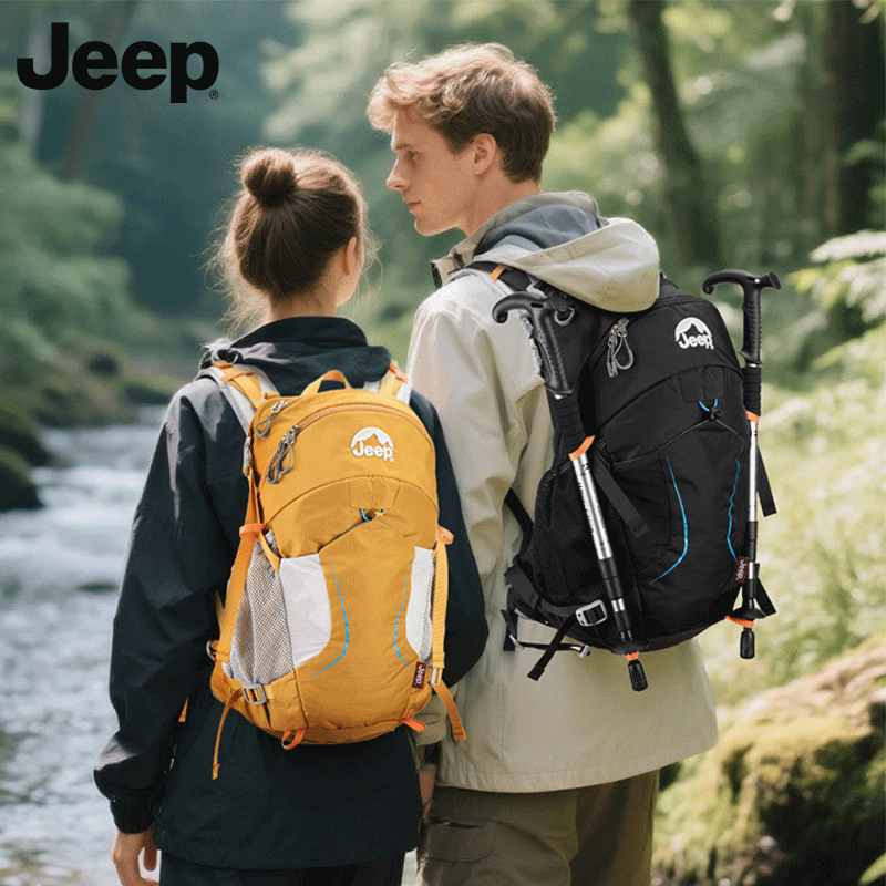 JEEP吉普登山包男生大容量多隔层防水背包女生多功能运动双肩包
