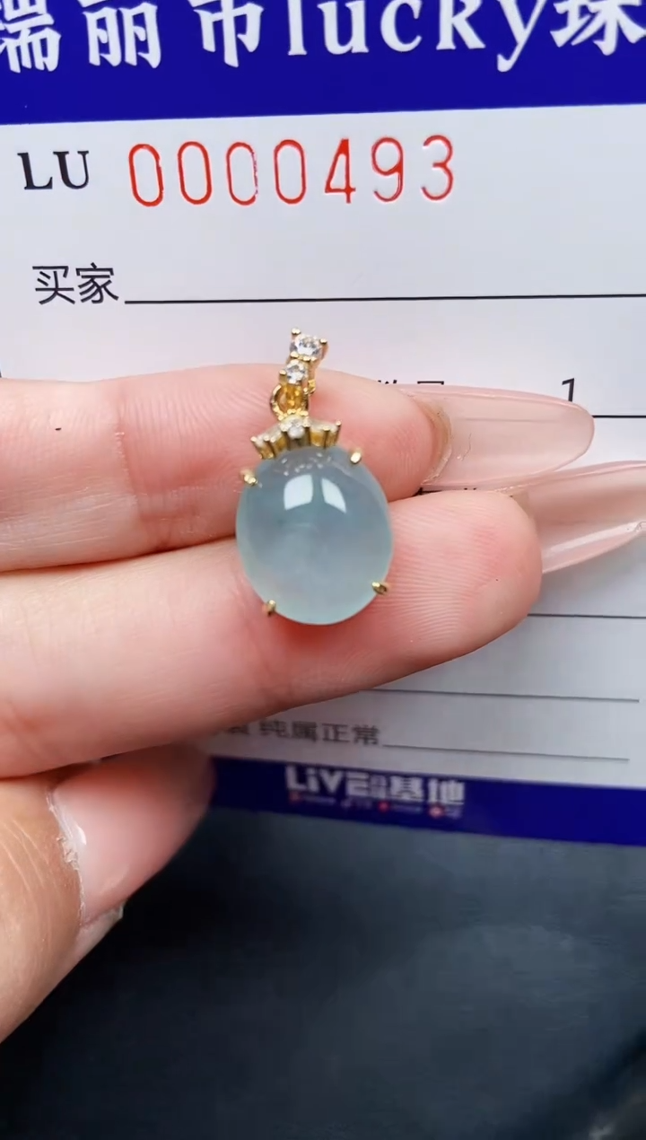 【闪购商品】翡翠颈饰银S925镶嵌0493