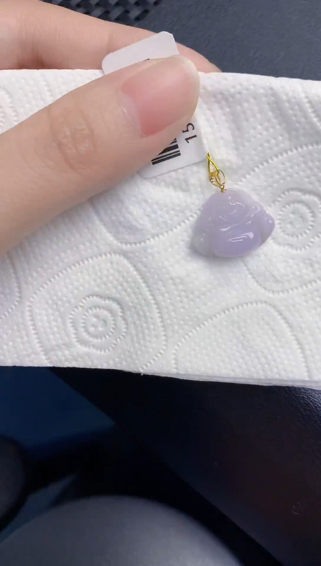 颈饰18K金镶嵌翡翠天然翡翠缅甸A货