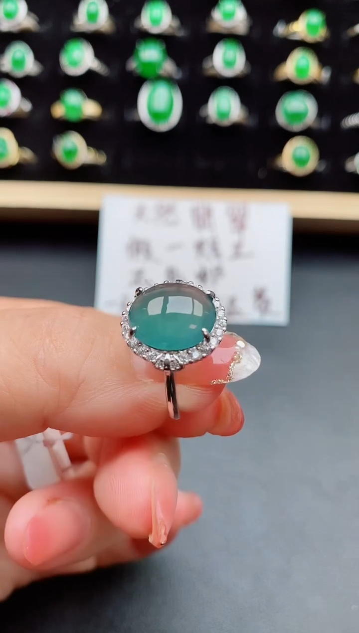 【闪购商品】翡翠戒指银S925镶嵌50800