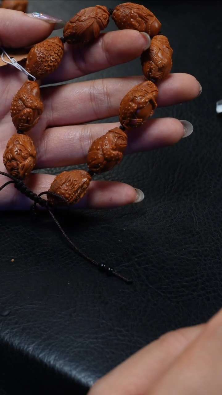 橄榄核手串/手链鱼子精品核雕