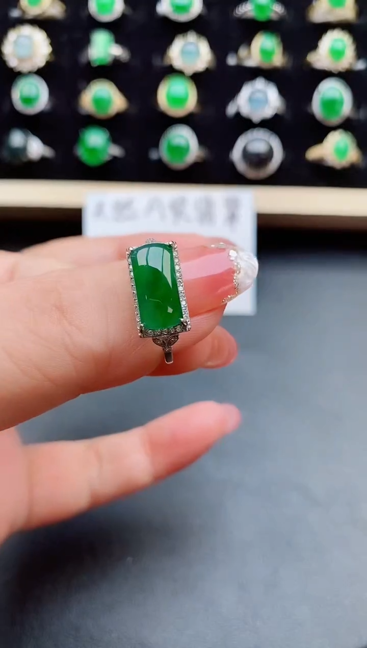 【闪购商品】翡翠戒指银S925镶嵌50800
