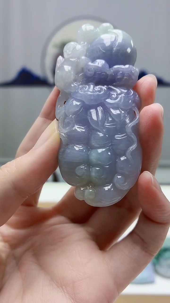 未镶嵌定制翡翠5145zm-毛货挂件123如意