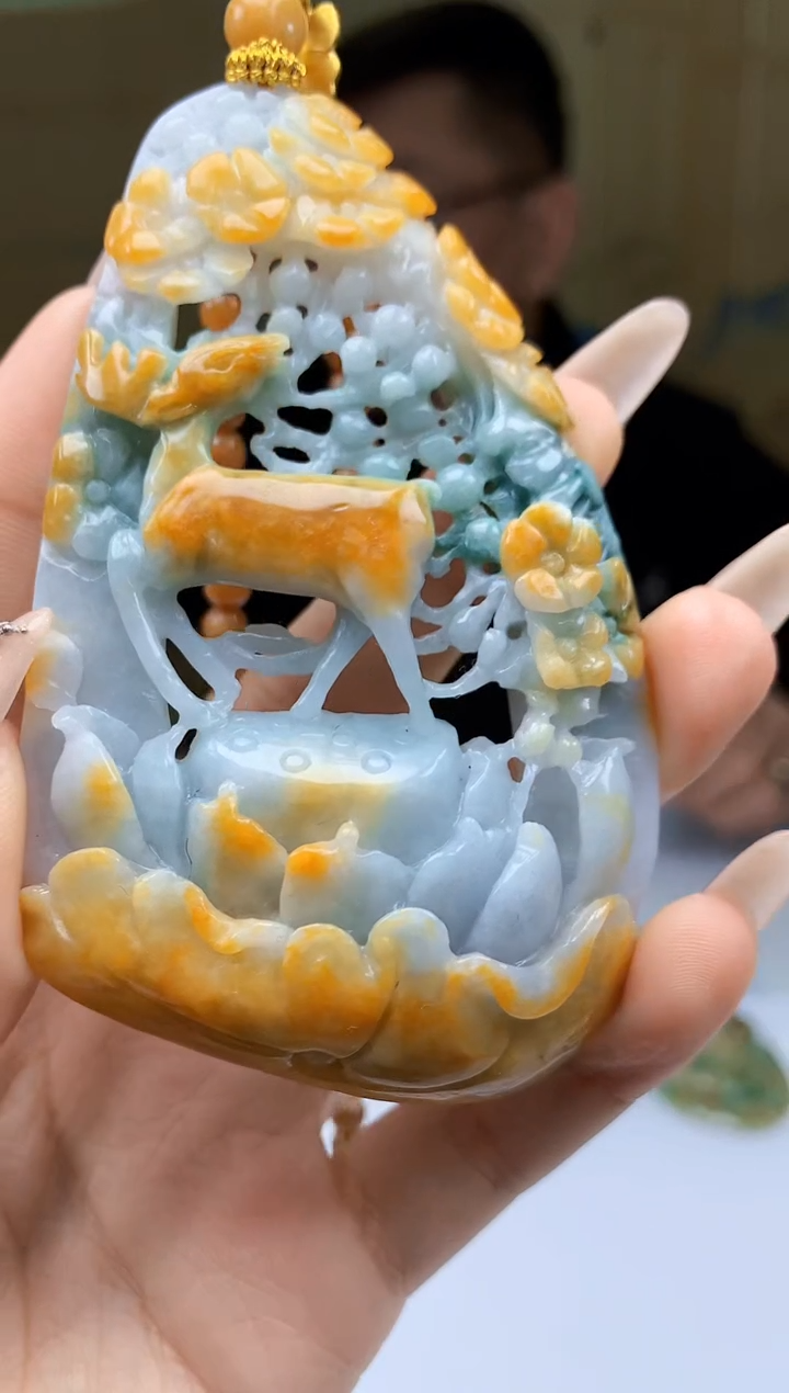 【闪购商品】定制翡翠未镶嵌5152ty-毛货挂件69