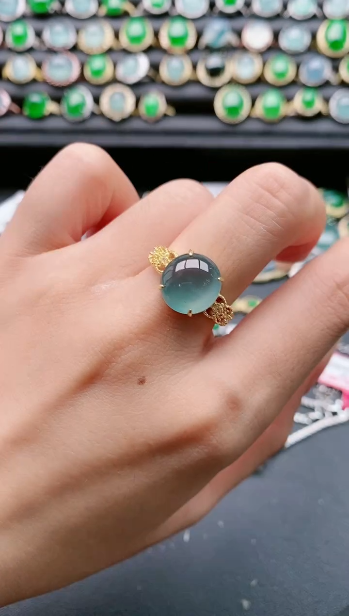 【闪购商品】翡翠戒指银S925镶嵌1111
