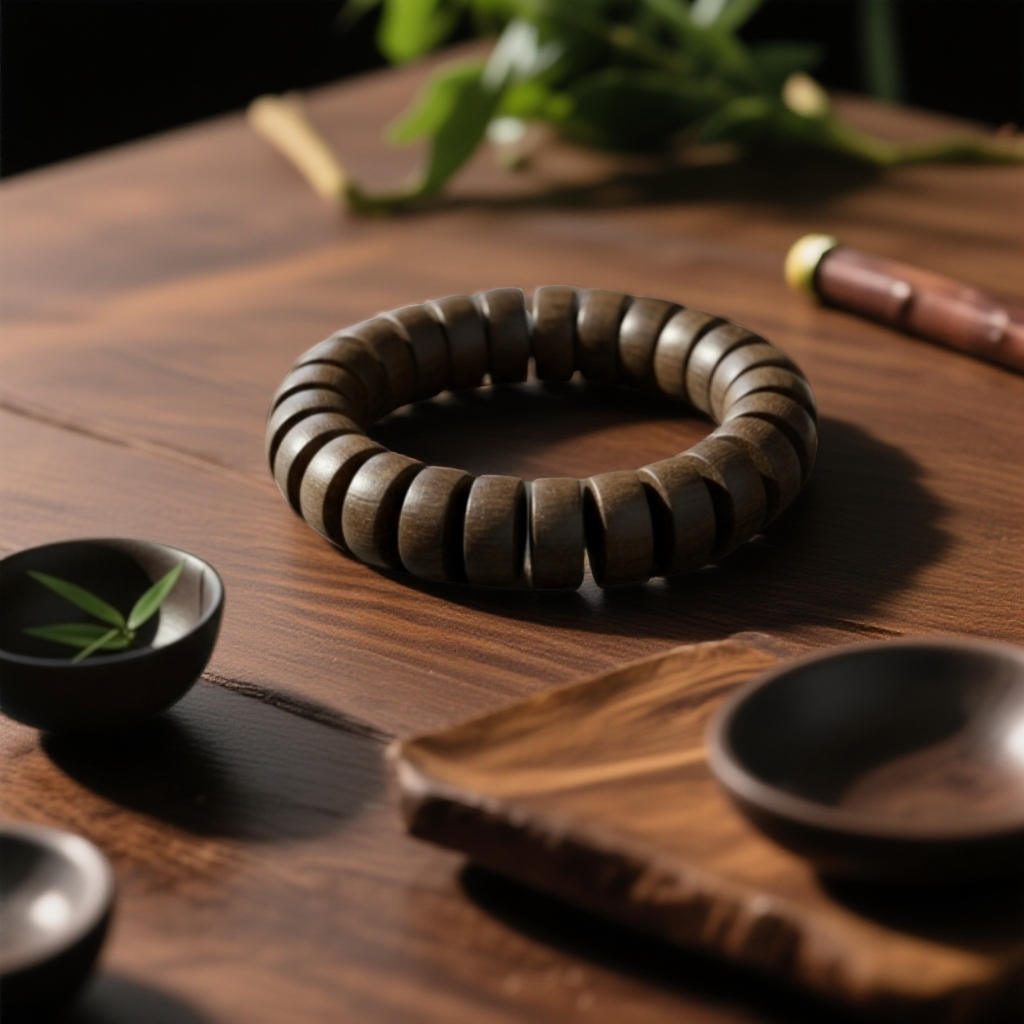 增香沉香木天然老料车轮药片单圈628(无礼盒）