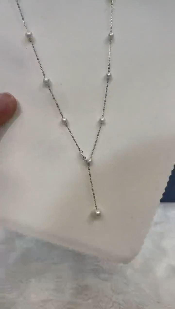 颈饰银S925镶嵌淡水珍珠4-5