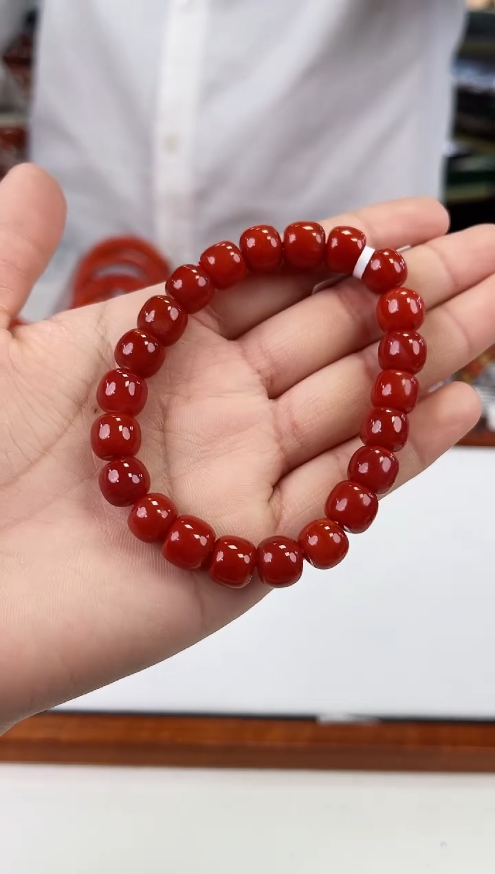 【闪购商品】南红玛瑙瓦西老型手串9+未镶嵌一个/条