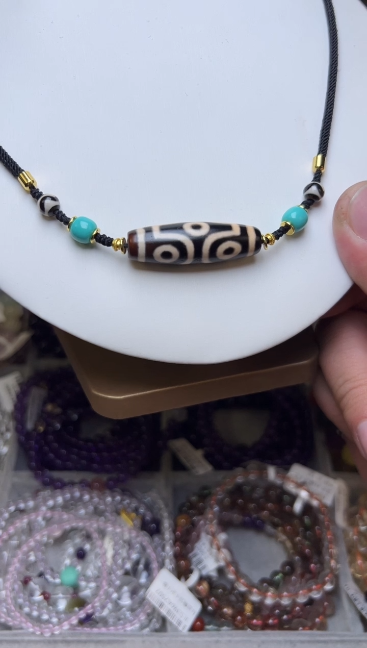 未镶嵌颈饰玛瑙/玉髓@*清六眼玛瑙吊坠