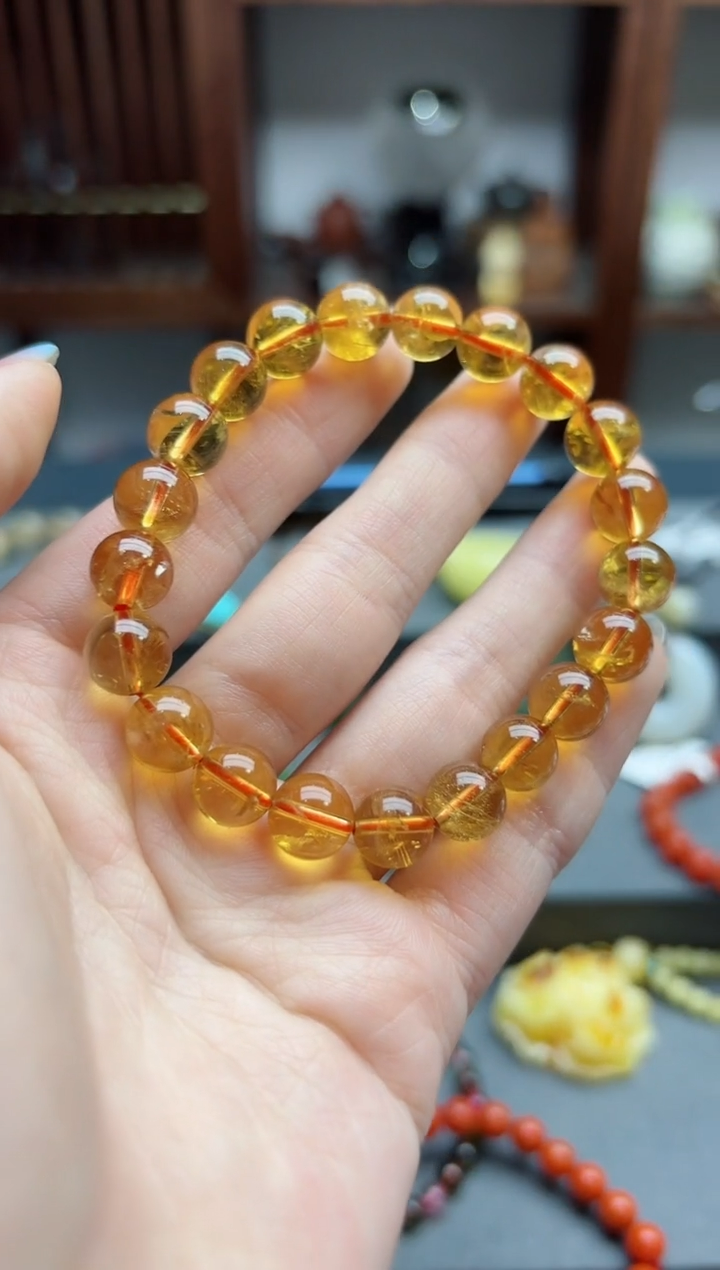 【闪购商品】水晶手串未镶嵌黄水晶手串*1 JH