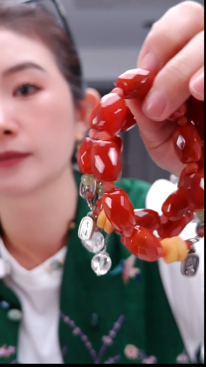 颈饰合金南红玛瑙0868手串